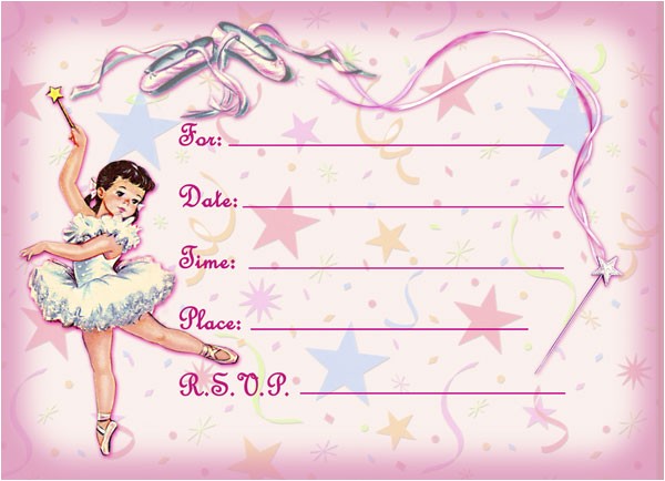 Ballerina Birthday Invitations Free Ballerina Birthday Invitations Ideas – Bagvania Free