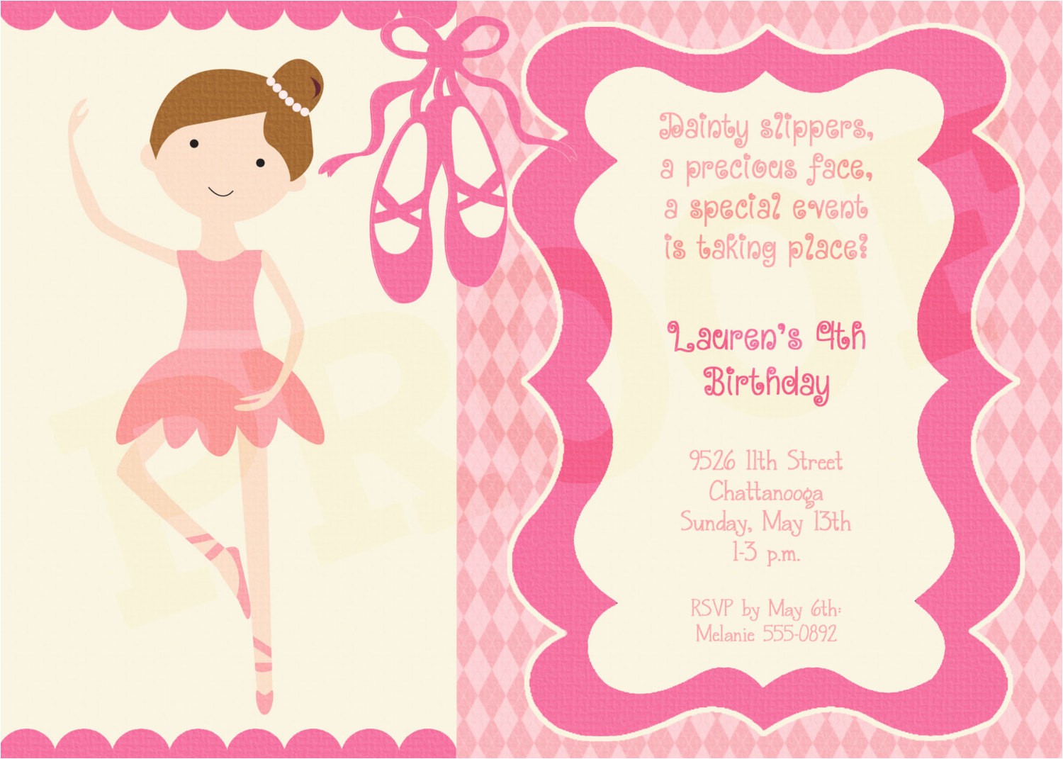 Ballerina Birthday Invitations Free Chandeliers & Pendant Lights