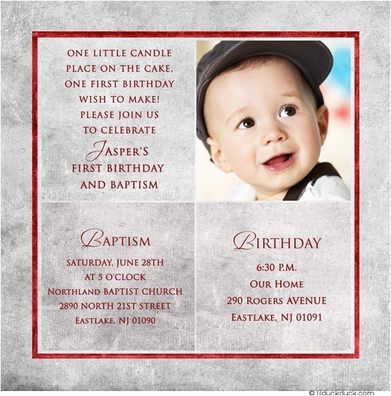 Baptism and Birthday Invitation Wordings First Birthday Invitation Wordings for Baby Boy Yourweek