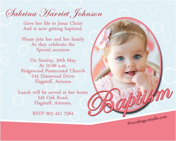 Baptism Invitation Card Wordings Baptism Invitation Wording Samples Wordings and Messages