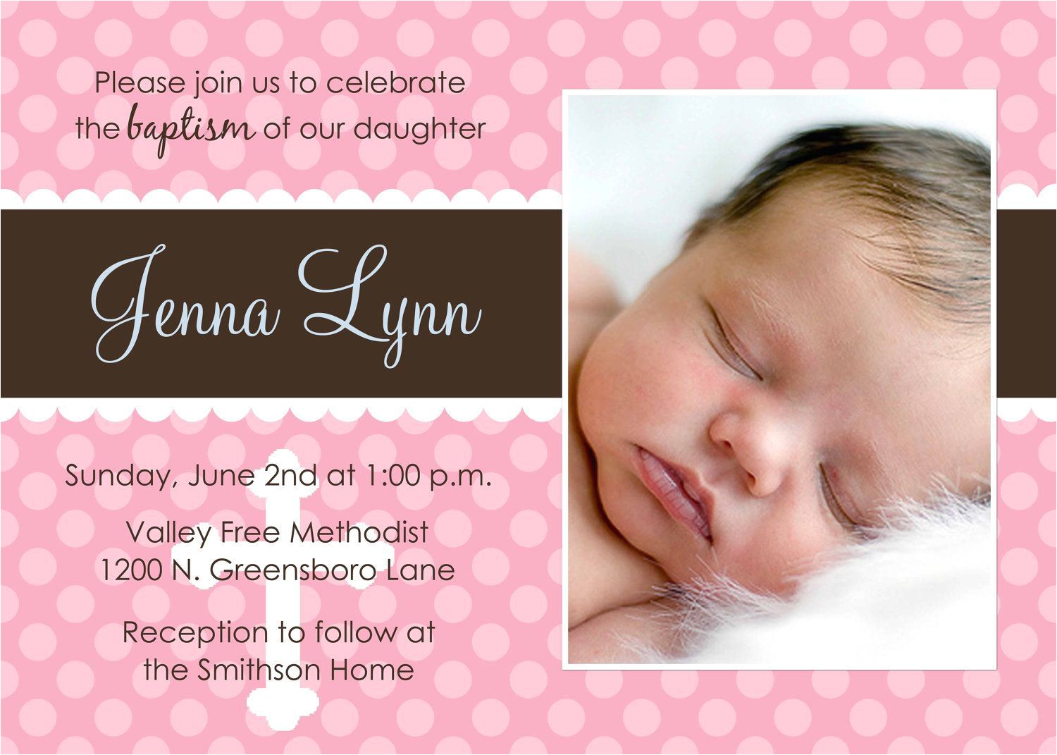 Baptism Invitation Ideas for Baby Girl Baby Girl Baptism Invitations – Gangcraft