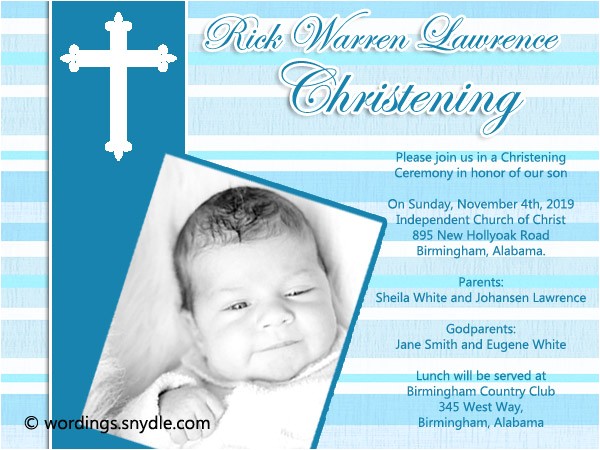 Baptism Invitation Message Christening Invitation Wording Samples Wordings and Messages