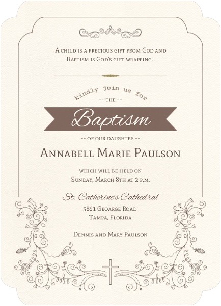 Baptism Invitation Sayings Catholic Baptism Invitation Wording Twins formal Lds