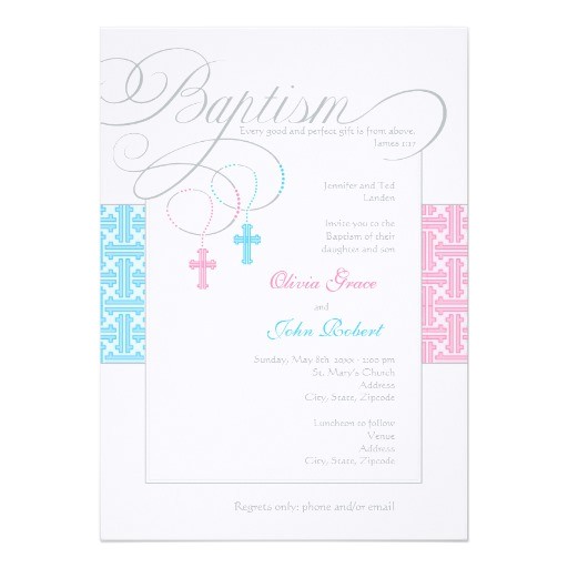 Baptism Invitations for Boy and Girl Boy and Girl Twins Baptism Invitation Baptism Invitations for Boy and Girl Boy and Girl Twins Baptism Invitation