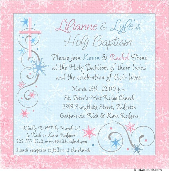 Baptism Invitations for Twins Boy and Girl Twin Baptism Invitations – Gangcraft