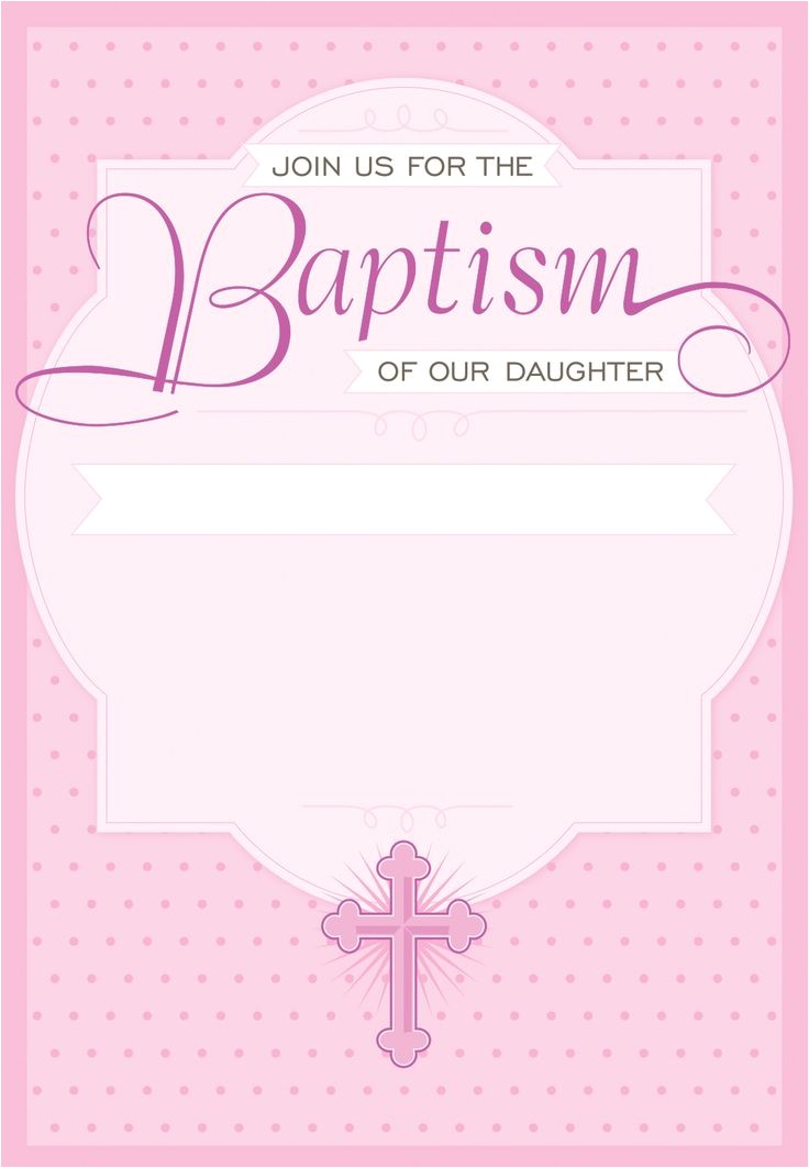 Baptism Invitations Free Templates Dotted Pink Free Printable Baptism & Christening