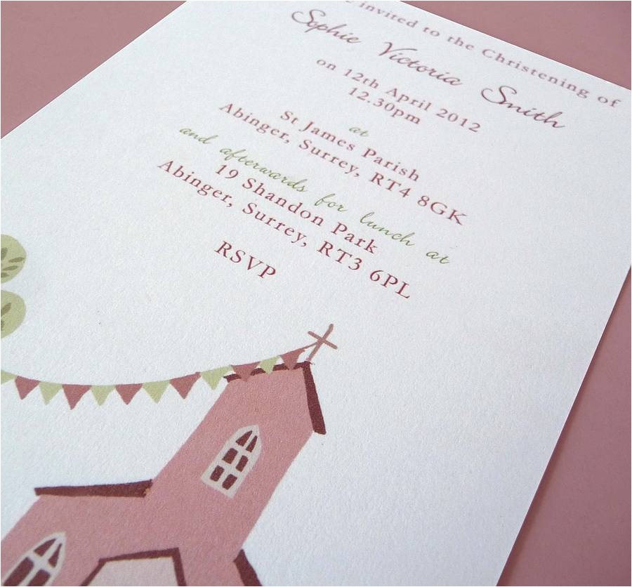 Baptism Invitations Online Uk Personalised Christening or Baptism Invitations by Molly