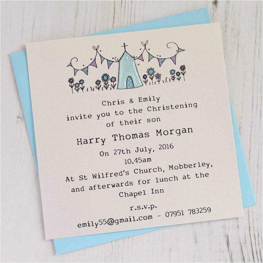 Baptism Invitations Uk Personalised Pack Of Christening Invitations by Eggbert