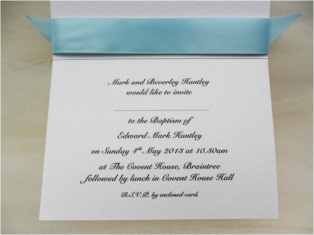Baptism Invitations Uk top Ribbon Personalised Christening and Baptism