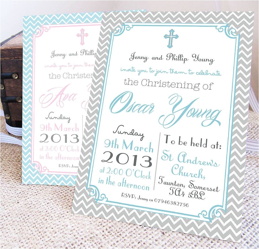 Baptism Invite Ideas Personalised Christening Invitations