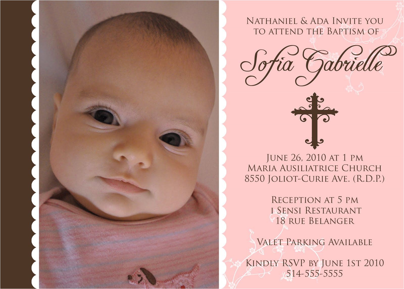 Baptismal Invitation for Baby Girl Baptism Invitations for Girl Baptism Invitation Template