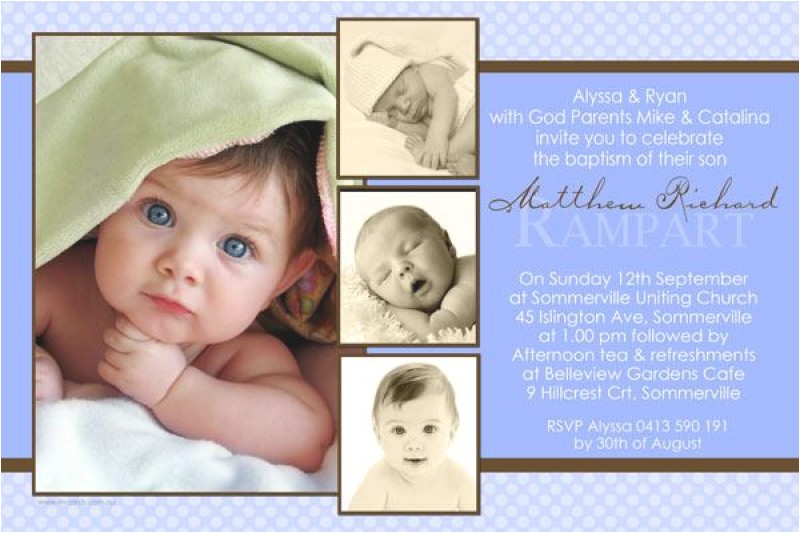 Baptismal Invitation for Boys Baptism Invitations for Boy – Gangcraft