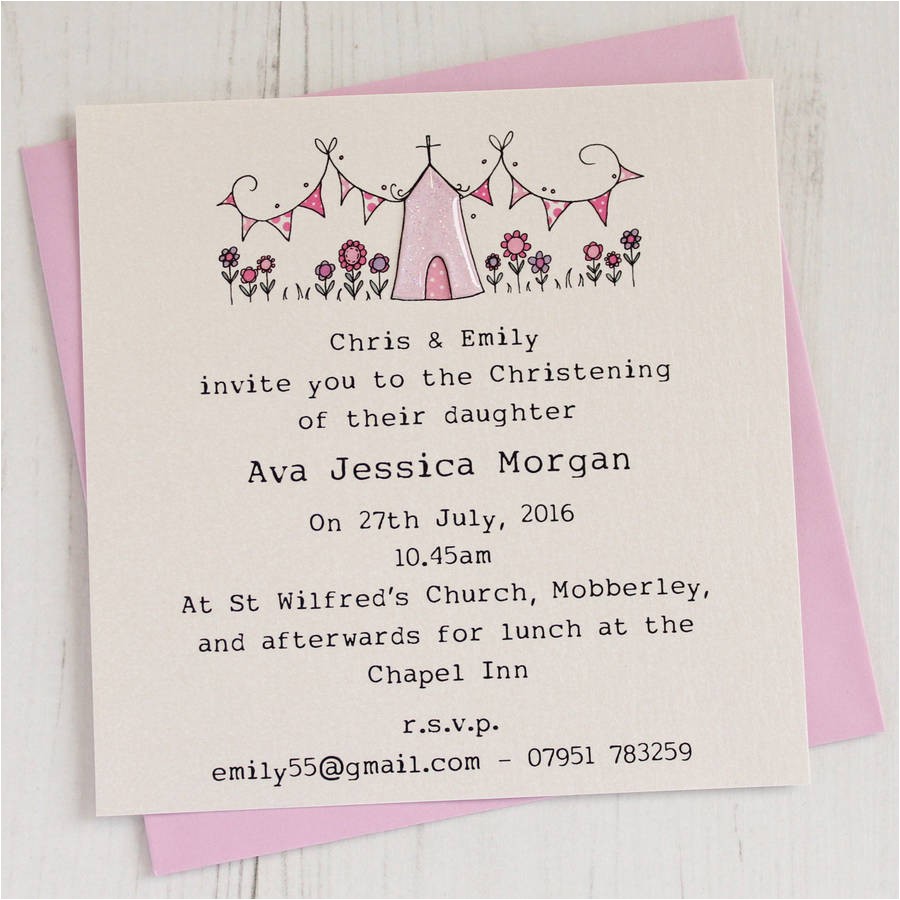 Baptismal Invitation Ideas Personalised Pack Of Christening Invitations by Eggbert