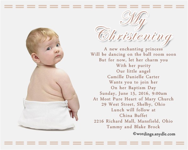Baptismal Invitation Sample Baptism Invitation Wording Samples Wordings and Messages