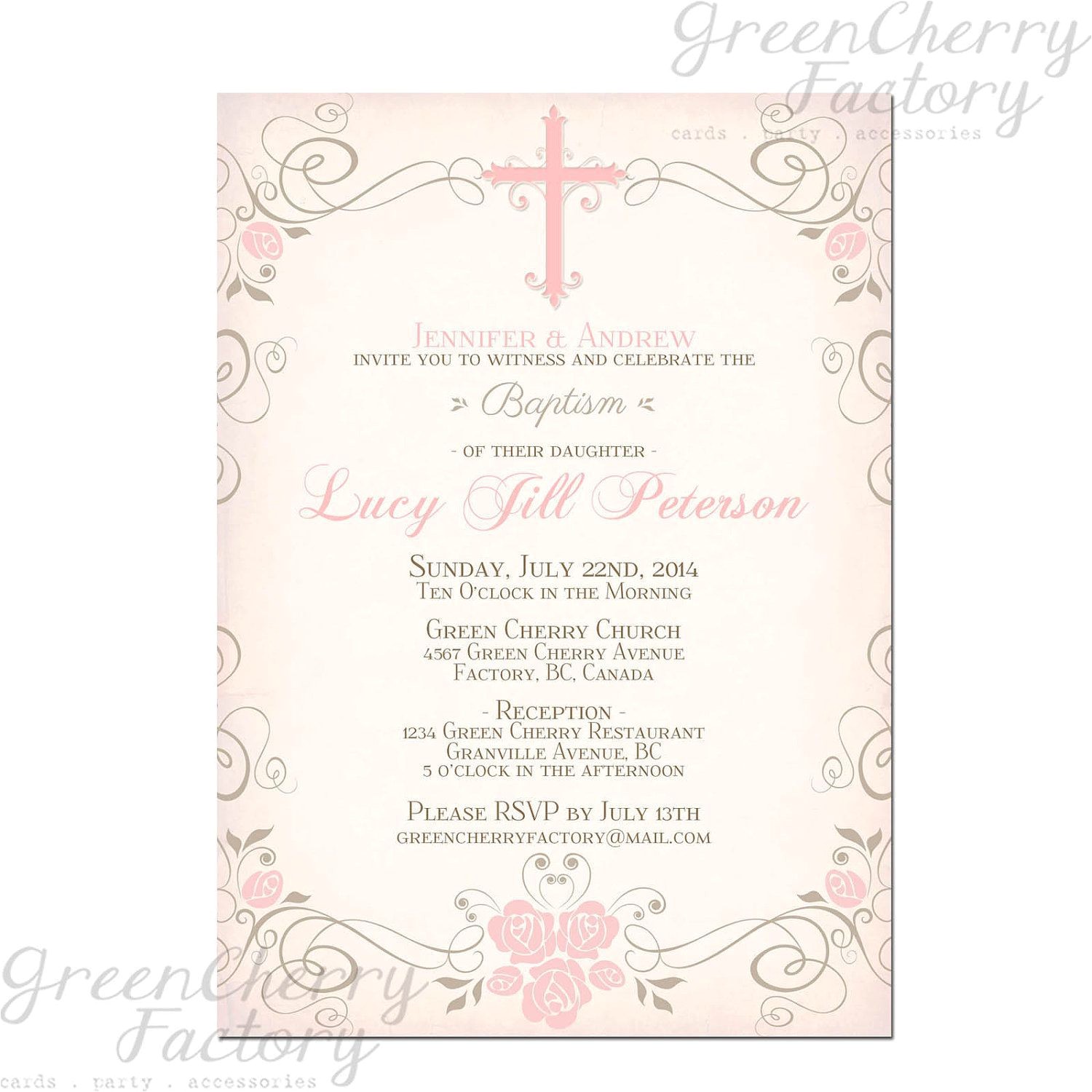 Baptismal Invitation Wordings Baptism Invite Wording – Gangcraft