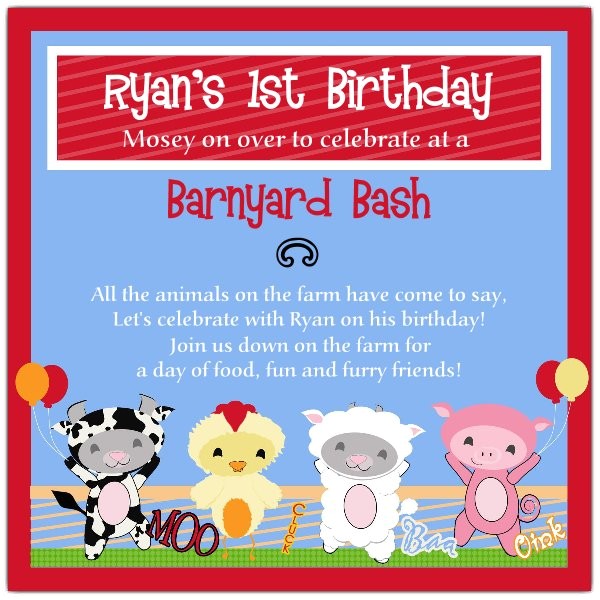 Barnyard Party Invitation Wording Barnyard Bud S Farm Birthday Invitations Barnyard Party Invitation Wording Barnyard Bud S Farm Birthday Invitations