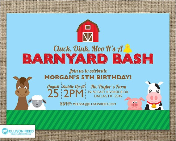 Barnyard Party Invitation Wording Farm Invitation Barnyard Invitation Farm Animal Barnyard Party Invitation Wording Farm Invitation Barnyard Invitation Farm Animal