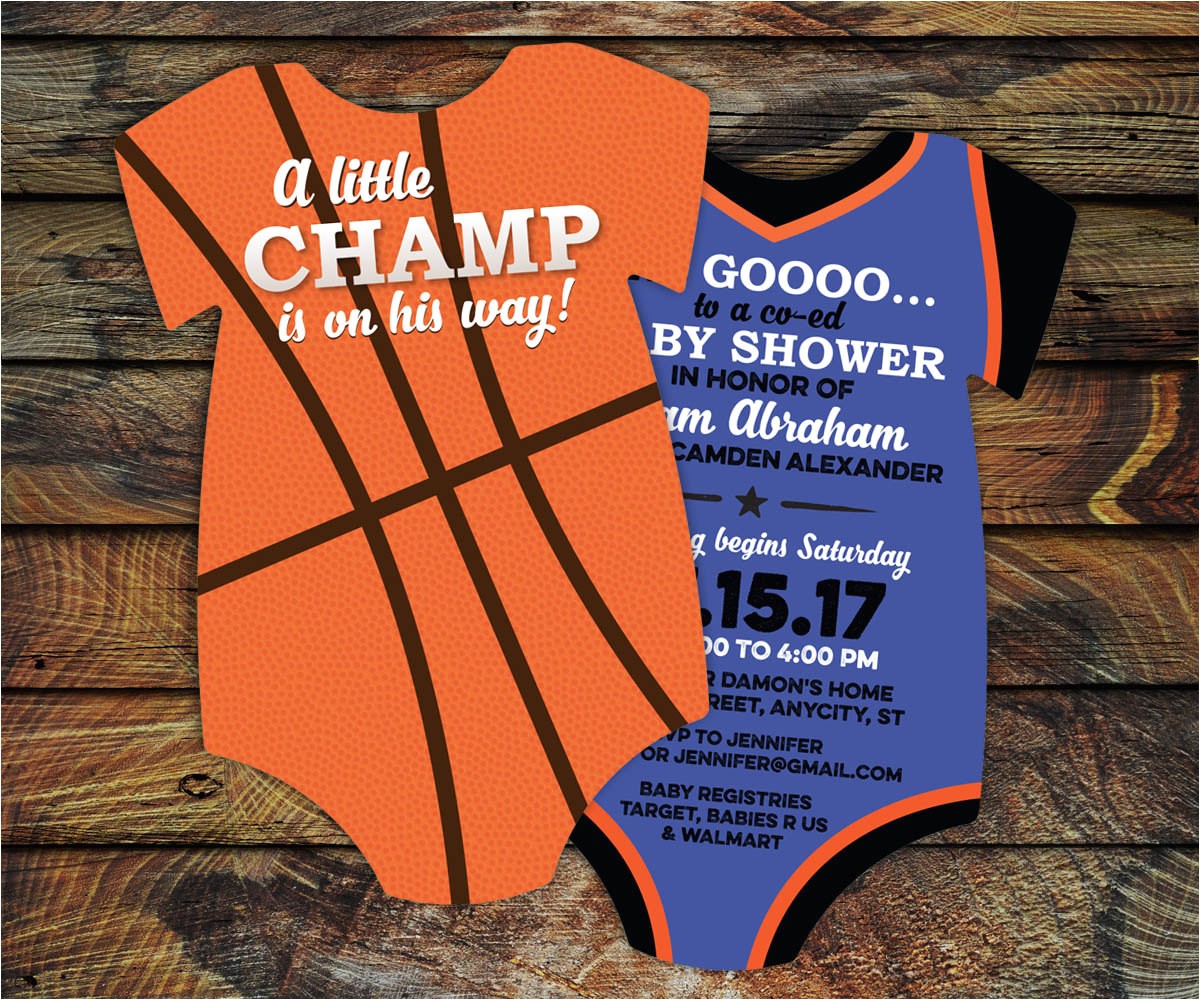 Basketball themed Baby Shower Invitations 10 Basketball Baby Shower Invitations All Star Invitation