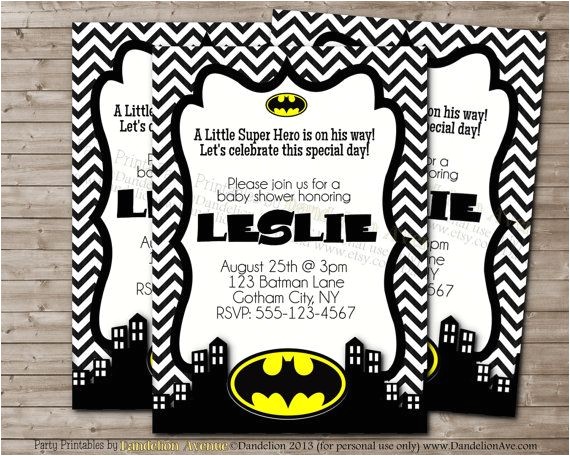 Batman Baby Shower Invitation Templates Batman Baby Shower Invitations
