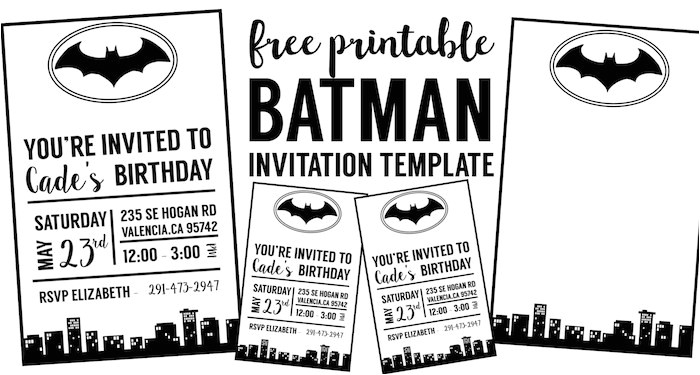 Batman Baby Shower Invitation Templates Free Batman Invitation Template Paper Trail Design