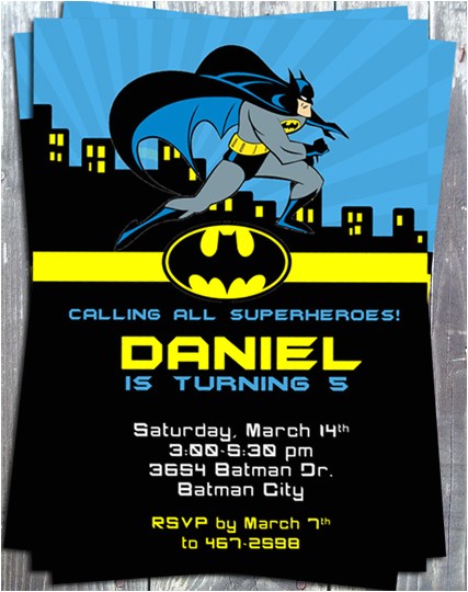 Batman Birthday Invites Free Printables Supper Heroes Batman Birthday Party Printable Invitation