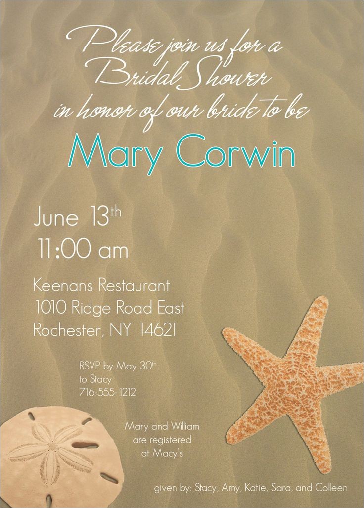 Beachy Bridal Shower Invitations 13 Best Images About Engagement Invitations On Pinterest