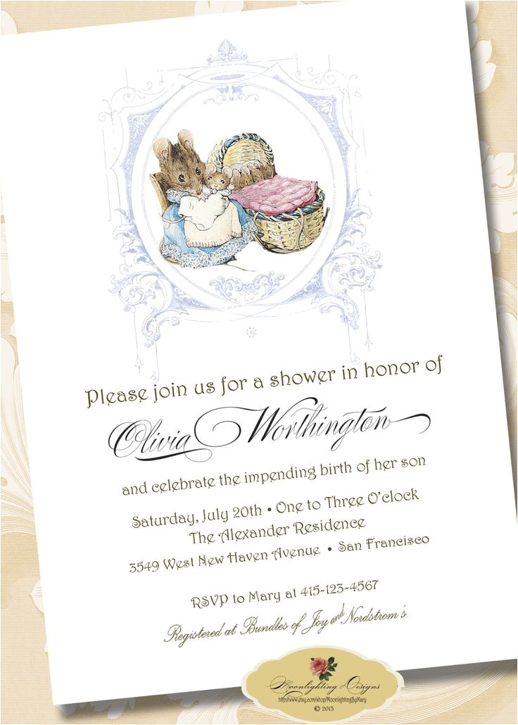 Beatrix Potter Baby Shower Invitations 11 Best Beatrix Potter Baby Shower Invitations Images On