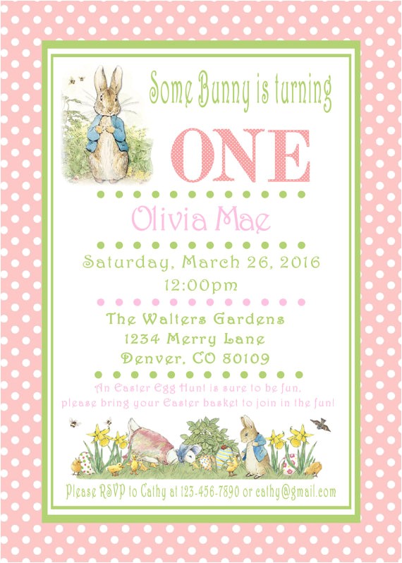 Beatrix Potter Birthday Invitations Peter Rabbit Easter Birthday Invitations Beatrix Potter