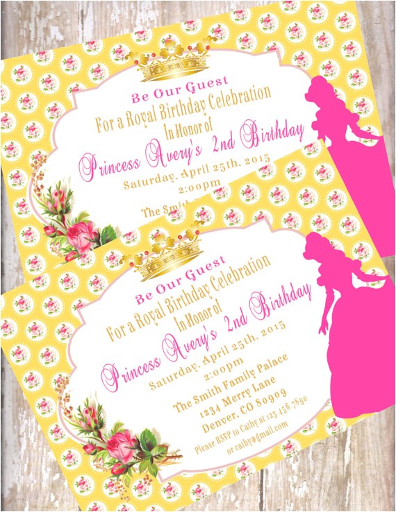 Beauty and the Beast Baby Shower Invitations Beauty and the Beast Birthday Invitations Printed with