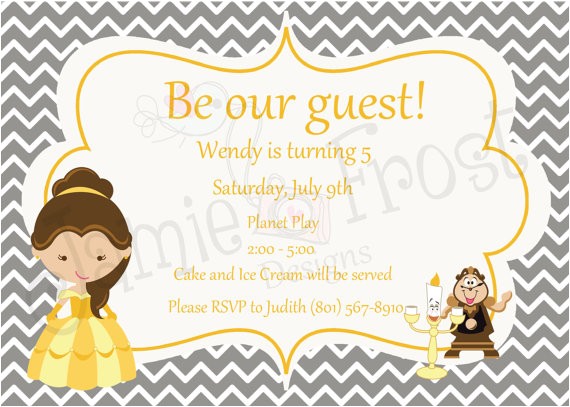 Beauty and the Beast Baby Shower Invitations Items Similar to Beauty and the Beast Invitation On Etsy