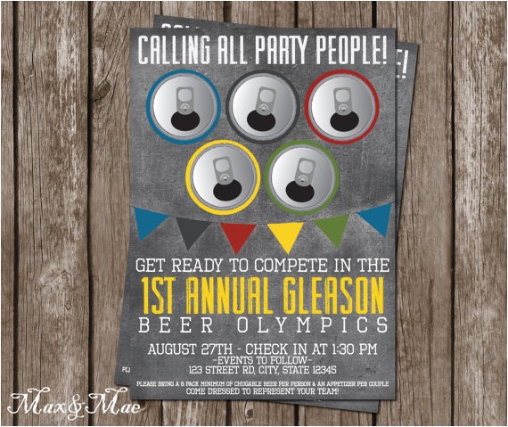 Beer Olympics Party Invitations Beer Olympics Invitation Birthday Olympics Invitations Let