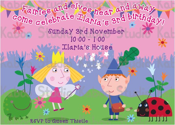 Ben and Holly Party Invites Ben and Holly Clipart 67