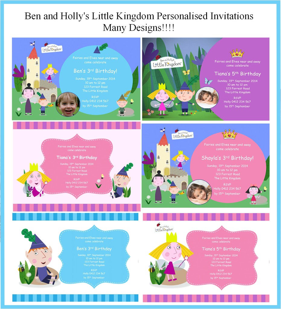 Ben and Holly Party Invites Ben and Holly Party Invitations Mickey Mouse Invitations