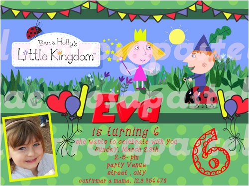 Ben and Holly Party Invites Ben and Holly S Little Kingdom Invitation Printable