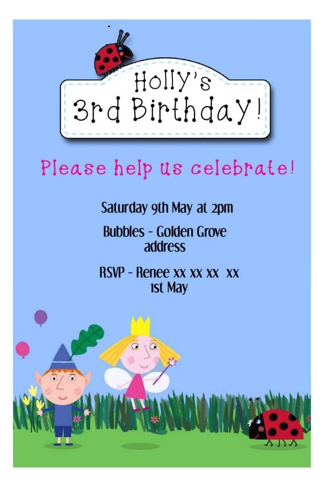 Ben and Holly Party Invites D6a8ee1986eb7d Cb53b96a2203 640×960 Pixels