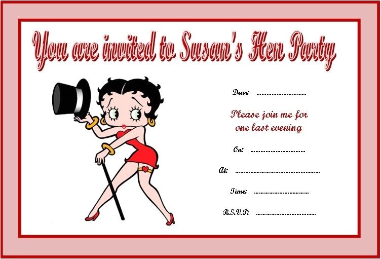 Betty Boop Birthday Party Invitations Personalised Betty Boop Hen Party Invitations X 10 Ebay