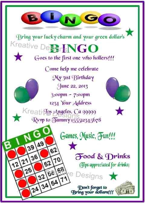 Bingo Party Invitations Free Bingo Party 02 Luncheon