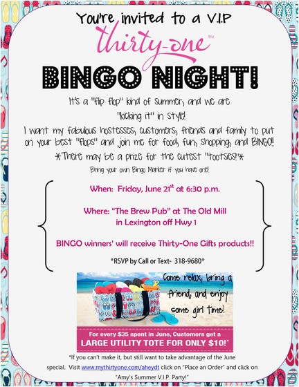 Bingo Party Invitations Free Thirty E Vip Bingo Night Line Invitations & Cards by