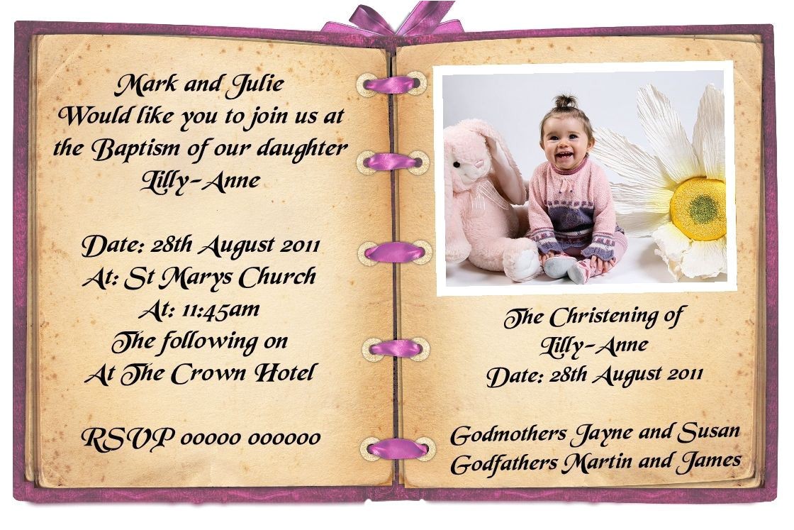 Birthday and Baptismal Invitation Wordings Birthday and Baptism Invitations First Birthday and