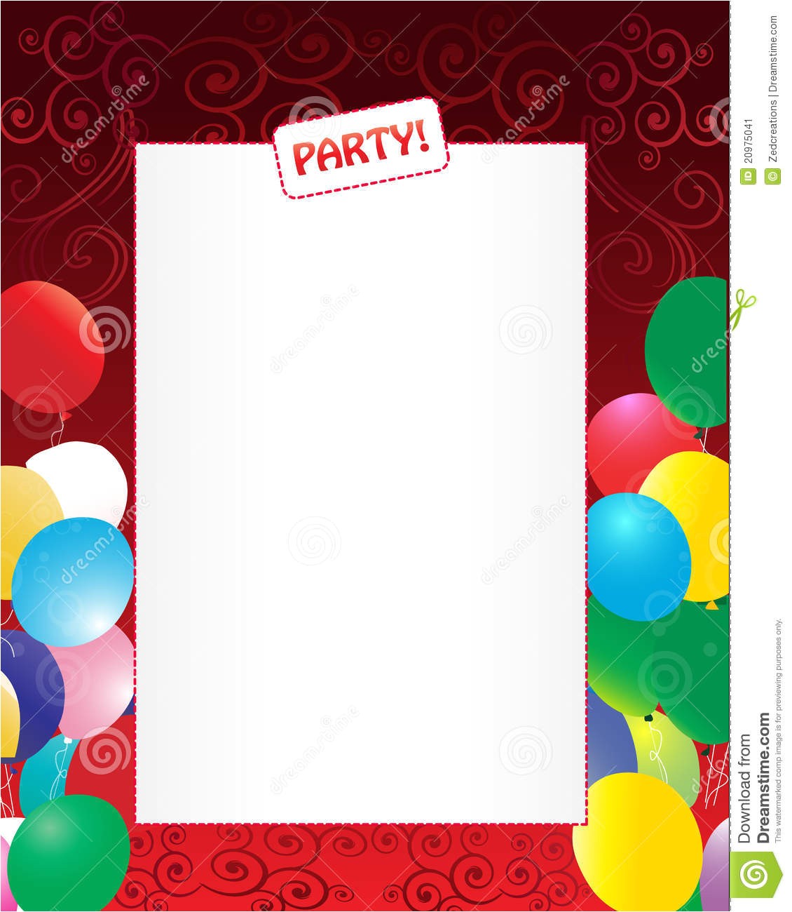 Birthday Invitation Background Templates Party Invitation Background Stock Image Image 20975041