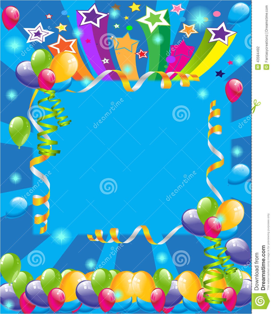 Birthday Invitation Background Templates Party Invitation Stock Illustration Illustration Of