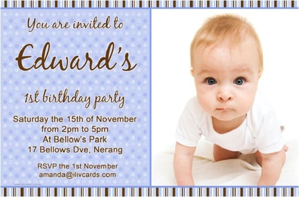 Birthday Invitation Cards for 1 Year Old Free Bday Invitation Card for 1 Year