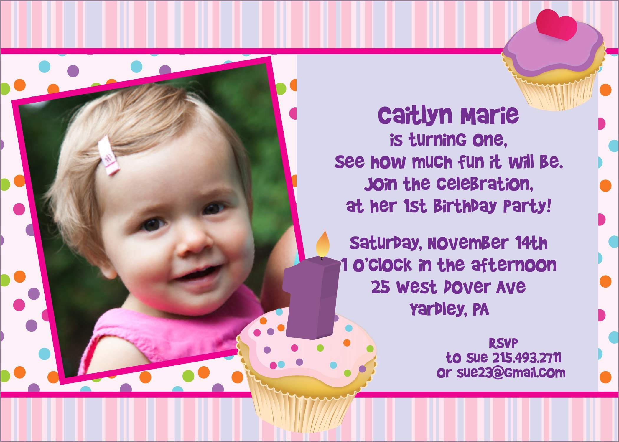 Birthday Invitation Cards for 1 Year Old Sample 1st Birthday Invitations Templates Free