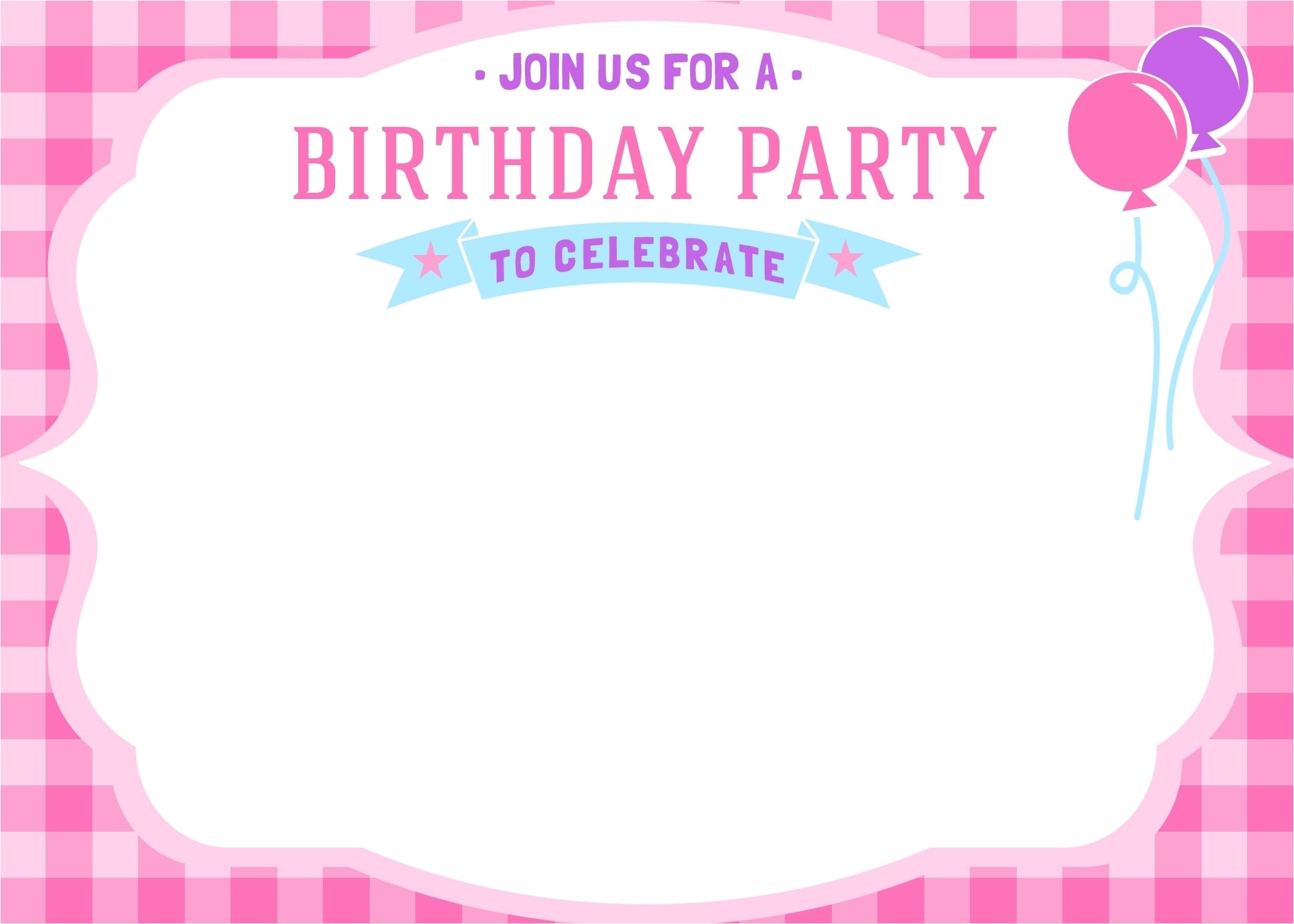 Birthday Invitation Cards Models Birthday Invitation Cards Templates for Girls