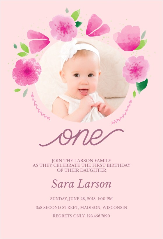 Birthday Invitation Frames Free Download Flowers Frame Free Birthday Invitation Template