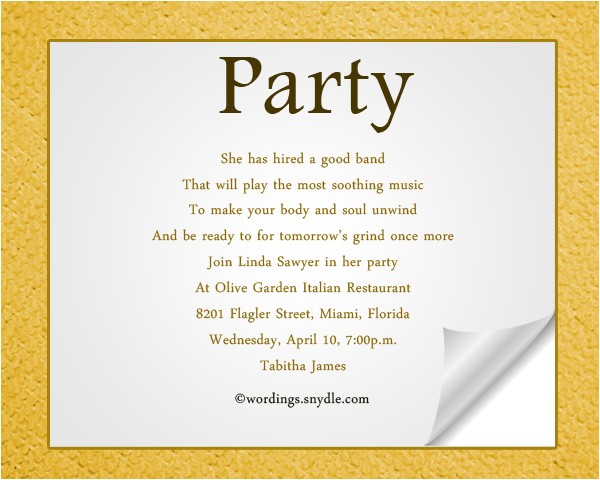 Birthday Invitation Sms for Adults Adult Party Invitation Wording Wordings and Messages