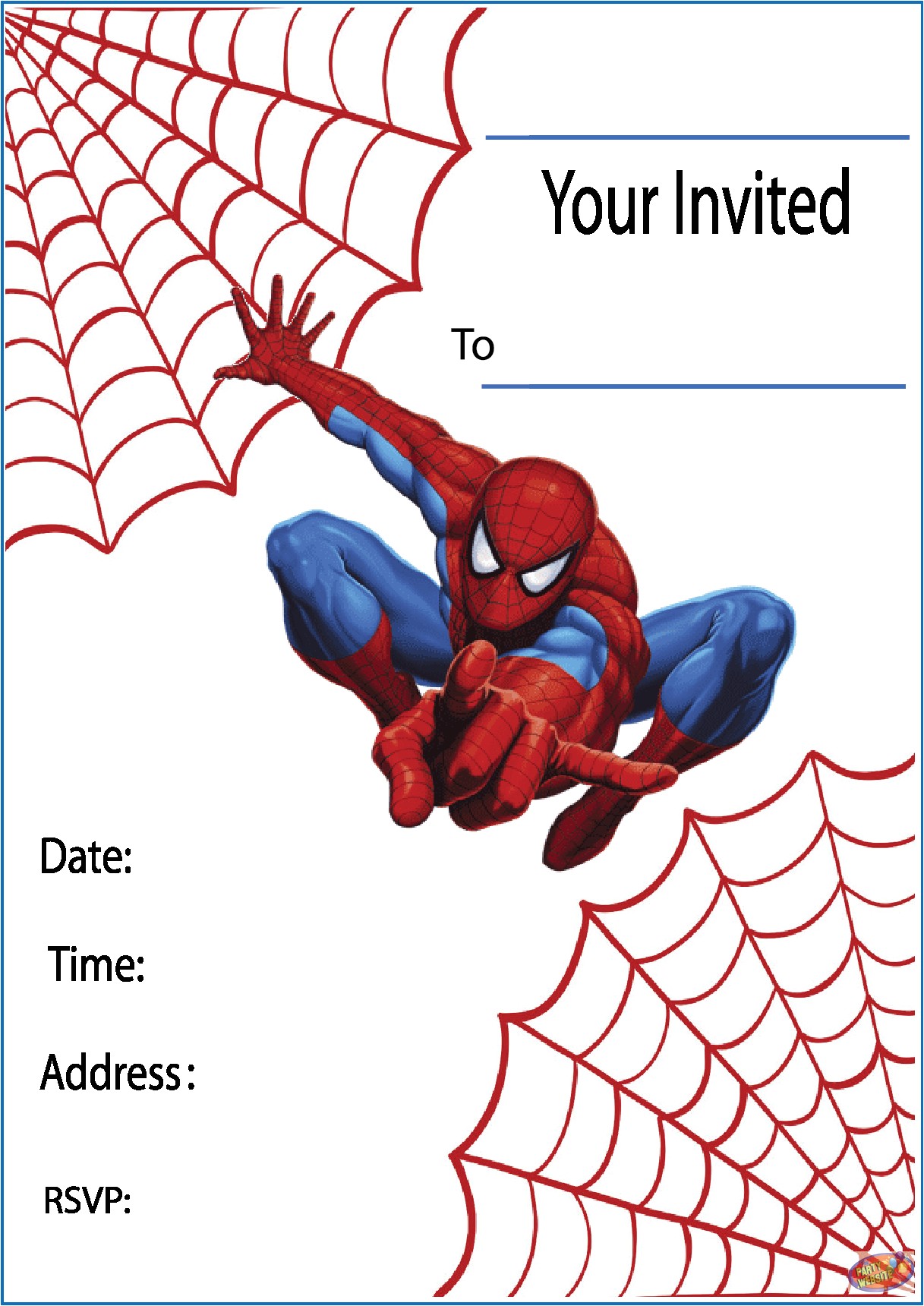 Birthday Invitation Spiderman theme Free Printable Spiderman Party Invitations On Www