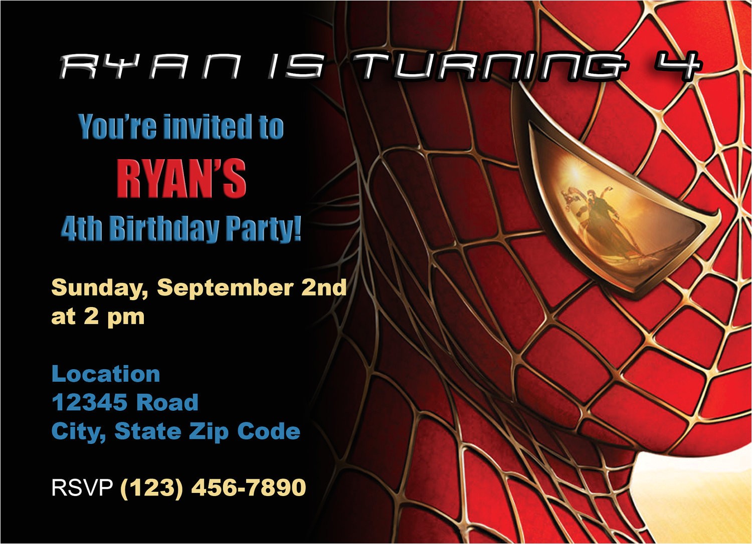 Birthday Invitation Spiderman theme Items Similar to Spiderman Birthday Invitation On Etsy
