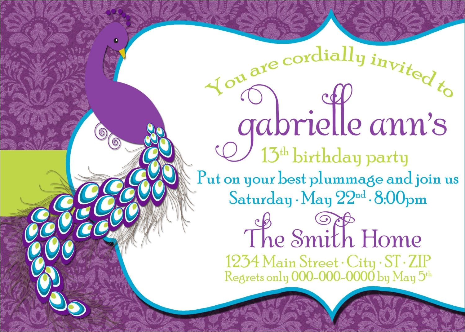 Birthday Invitation with Dress Code Birthday Invitations Tween Birthday Party Invitations