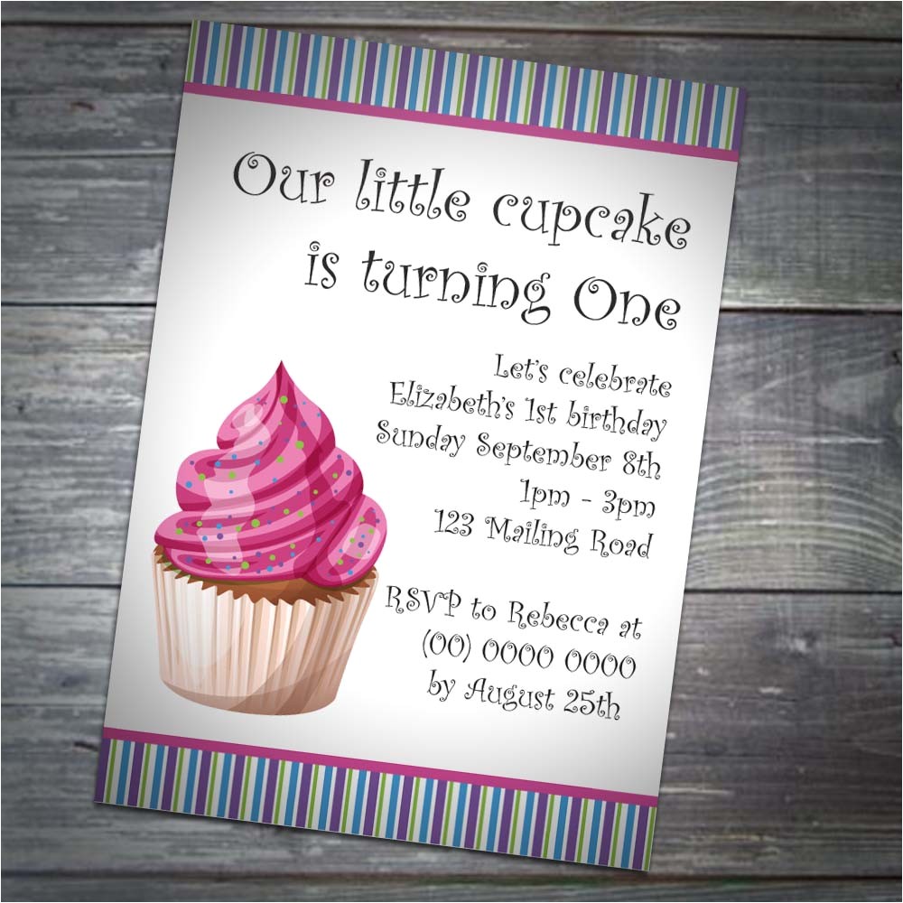 Birthday Invitation with Dress Code Kids Cupcake Party